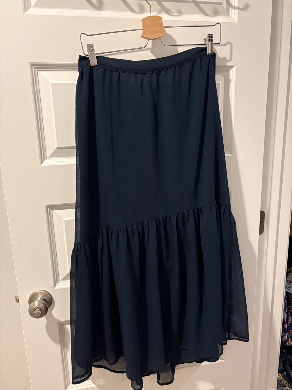 Banana Republic Navy Tiered Maxi Skirt